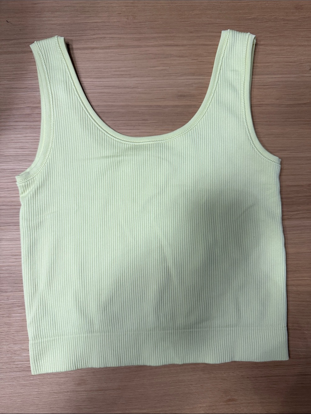 Athleta Ribbed Scoop Tank Top - Pale Yellow